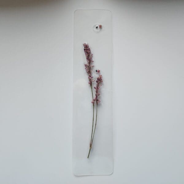 Pressed Purple Flower Bookmark - pressed flower bookmark - Real Botanical Petals - Handcrafted Bookmarks - Floral Nature-Inspired Gift - Image 2